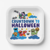 セサミストリート | ハロウィーンへのカウントダウン ペーパープレート (正面)