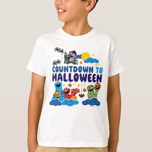 セサミストリート | ハロウィーンへのカウントダウン Tシャツ (正面)