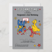 セサミストリート バスケットボール バースデー 招待状 (正面)