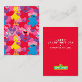 セサミストリート | バレンタイン パターン ノートカード (正面/裏面)