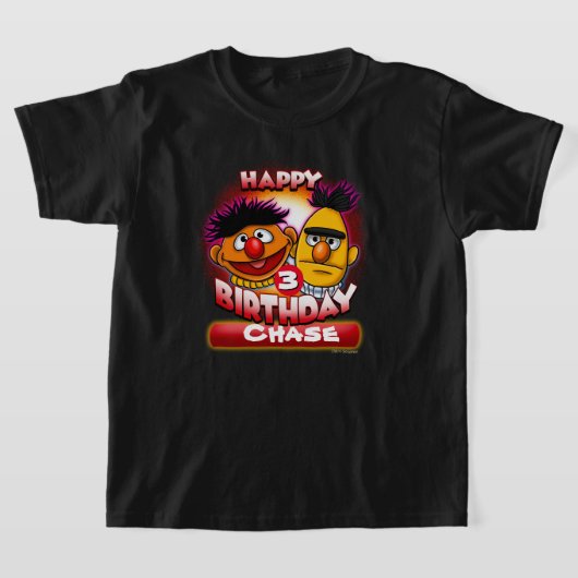 セサミストリート |バート&アーニー誕生日 Tシャツ (レイダウン)