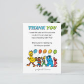 セサミストリート パルズ | バースデーバルーン - サンクスノート ポストカード (スタンド正面)