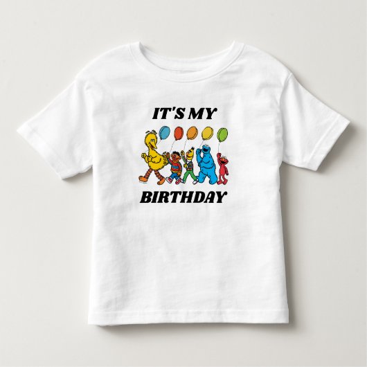 セサミストリート パルズ | 今日は私の誕生日 トドラーTシャツ (正面)