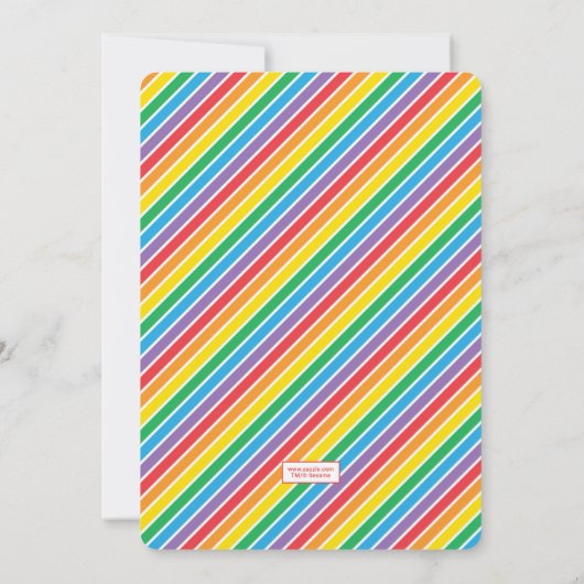 セサミストリート パルズ 黒板 誕生日 女の子の願い ノートカード (裏面)