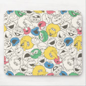 セサミストリート パル | ビッグヘッド ビンテージパターン マウスパッド (正面)