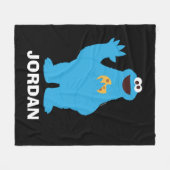 セサミストリート パーソナライズされた| Cookie Monster フリースブランケット (正面(横))