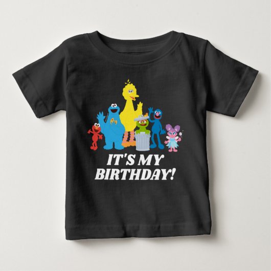 セサミストリート パals | 私の誕生日だ ベビーTシャツ (正面)