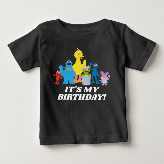 セサミストリート パals | 私の誕生日 ベビーTシャツ (正面)