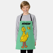 セサミストリート |ビッグバードとリトルバード |名前の追加 エプロン (着用した状態)