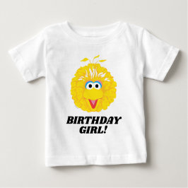 セサミストリート |ビッグバード誕生日ガール ベビーTシャツ