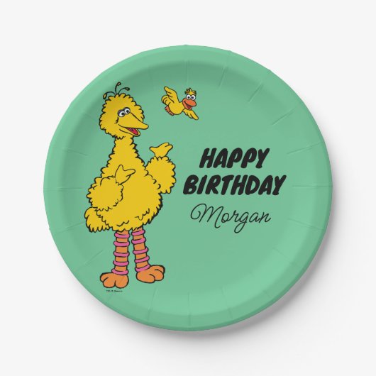 セサミストリート |ビッグバード&リトルバード誕生日 ペーパープレート (正面)