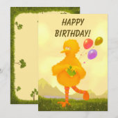 セサミストリート - ビッグバード 招待状 (正面/裏面)