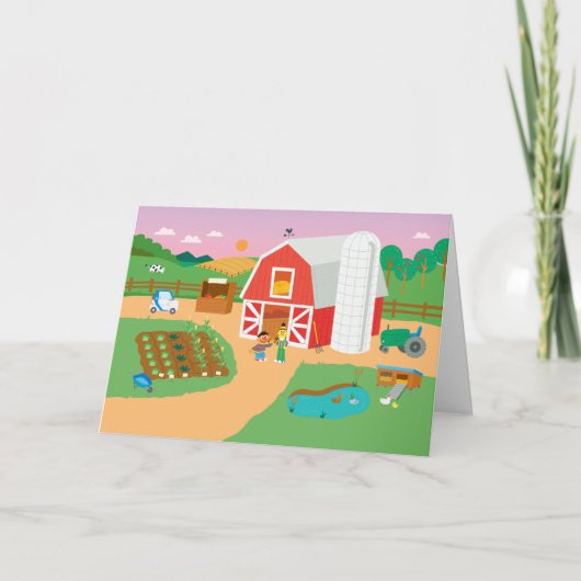 セサミストリート |ファームシーン カード (正面)
