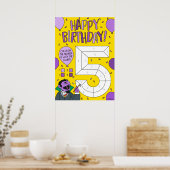 セサミストリート |フォン数の色(番号別) ポスター (キッチン)