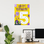 セサミストリート |フォン数の色(番号別) ポスター (ホームオフィス)