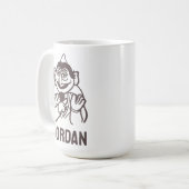 セサミストリート |フォン数 |名前の追加 コーヒーマグカップ (正面左)