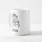 セサミストリート |フォン数 |名前の追加 コーヒーマグカップ (正面左)
