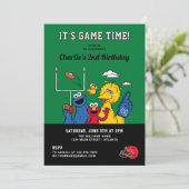 セサミストリート フットボール 誕生日 招待状 (スタンド正面)