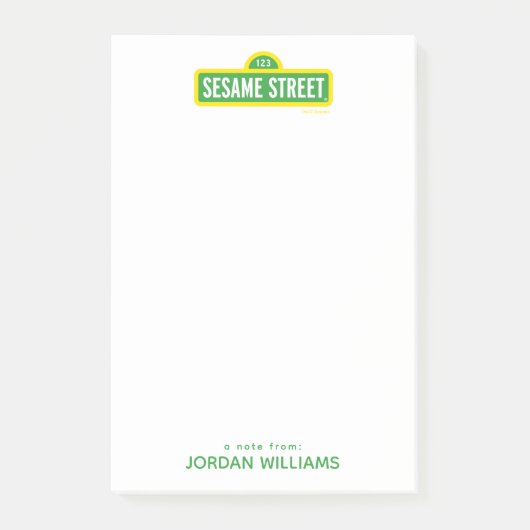 セサミストリート |フルカラーロゴ |名前の追加 ポストイット (正面)