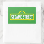 セサミストリート |フルカラーロゴ 長方形シール (バッグ)