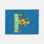 セサミストリート |フルカラー(Pals付) フリースブランケット (正面(横))
