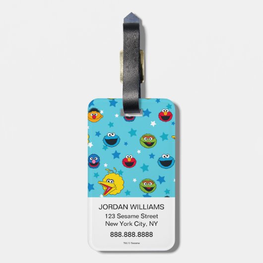 セサミストリート |フレン最高のドの星型 ラゲッジタグ (裏面縦)