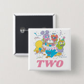 セサミストリート |ベビーの2回目の誕生日 缶バッジ (正面&裏面)