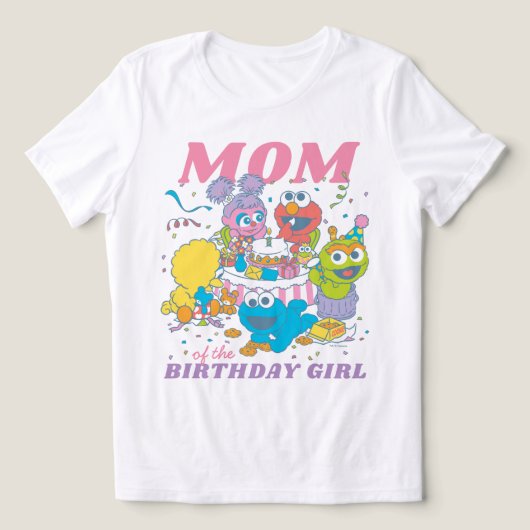 セサミストリート |ベビー初の誕生日- Mom トライブレンドＴシャツ (デザイン正面)