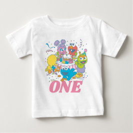 セサミストリート |ベビー1歳の誕生日 ベビーTシャツ