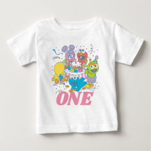 セサミストリート  ベビー1歳の誕生日 ベビーTシャツ