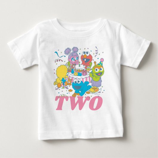 セサミストリート |ベビー2歳の誕生日 ベビーTシャツ (正面)