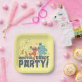 セサミストリート |モンスターダンスパーティー ペーパープレート (パーティー)