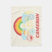 セサミストリート |レインボーグラフィック |名前の追加 フリースブランケット (正面)