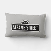 セサミストリート |ロゴ(&W) ランバークッション (裏面)