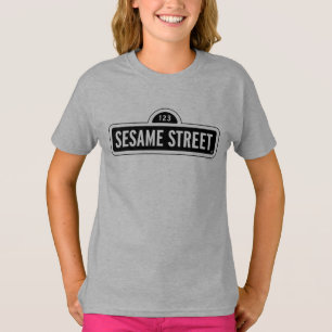 セサミストリート  ロゴ(&W) Tシャツ