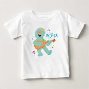 セサミストリート  ロシタ遊のギター ベビーTシャツ