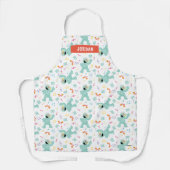 セサミストリート |ロシタ音楽の落書きパターン エプロン (正面)