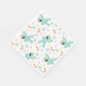 セサミストリート |ロシタ音楽の落書きパターン スタンダードランチョンナプキン (角)