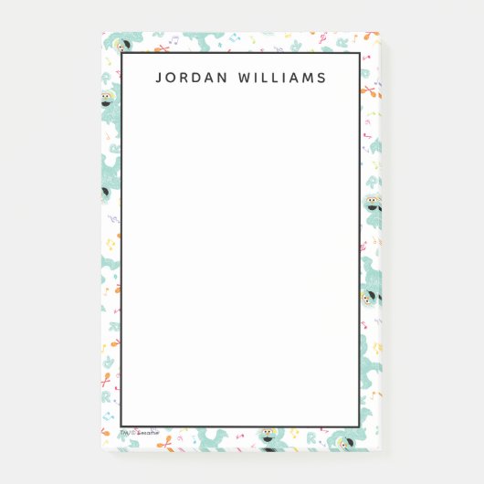 セサミストリート |ロシタ音楽の落書きパターン ポストイット (正面)