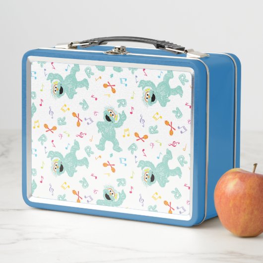 セサミストリート |ロシタ音楽の落書きパターン メタルランチボックス (インサイチュ)