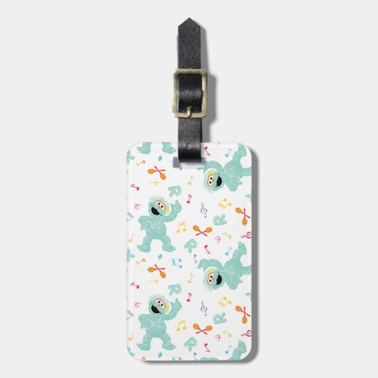 セサミストリート |ロシタ音楽の落書きパターン ラゲッジタグ (正面縦)