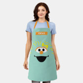 セサミストリート |ロシタ顔アート エプロン (着用した状態)