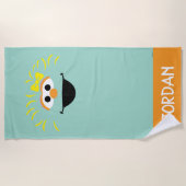 セサミストリート |ロシタ顔アート ビーチタオル (正面)