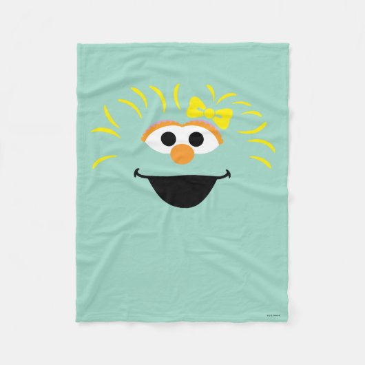 セサミストリート |ロシタ顔アート フリースブランケット (正面)