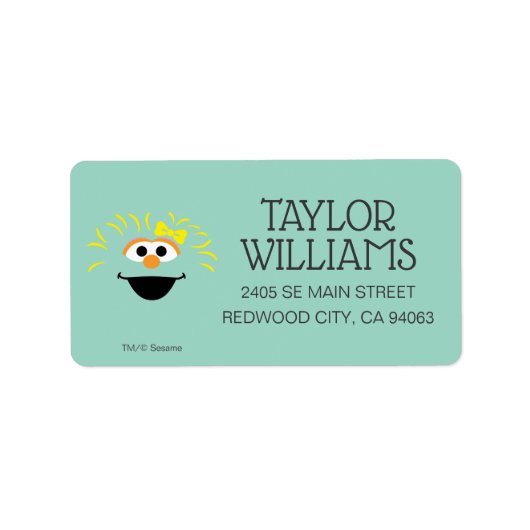 セサミストリート |ロシタ顔アート ラベル (正面)