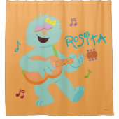 セサミストリート |ロシタ・遊ギター シャワーカーテン (正面)