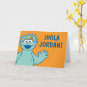 セサミストリート |ロシパーソナライズされたタ カード (黄色い花)