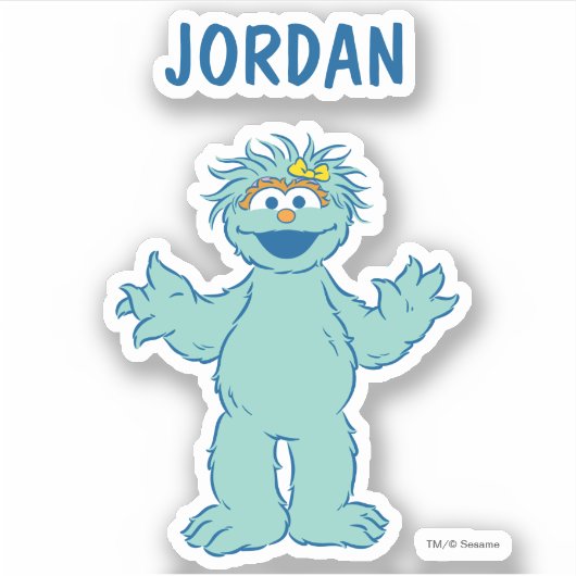 セサミストリート |ロシパーソナライズされたタ シール (正面)