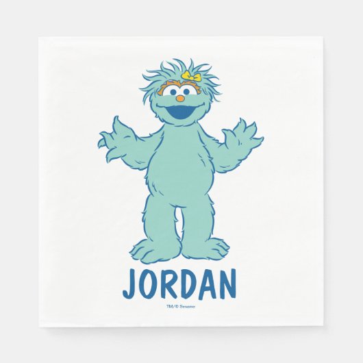 セサミストリート |ロシパーソナライズされたタ スタンダードランチョンナプキン (正面)
