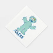 セサミストリート |ロシパーソナライズされたタ スタンダードランチョンナプキン (角)